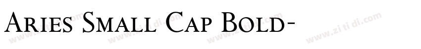 Aries Small Cap Bold字体转换